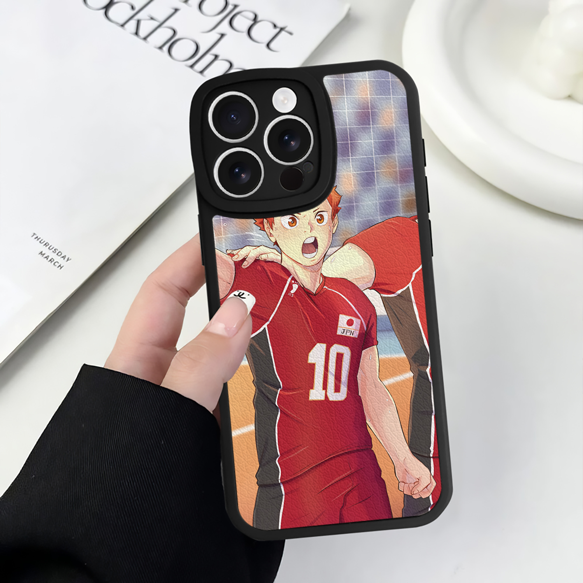 （画像用） ハイキュー!! Haikyu!! 【iPhone 16シリーズ対応】シリコンスマホケース（レザー調） 材質：シリコン